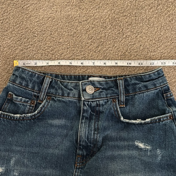 BDG Distressed Blue Denim Mini Skirt size XS - Picture 3 of 5